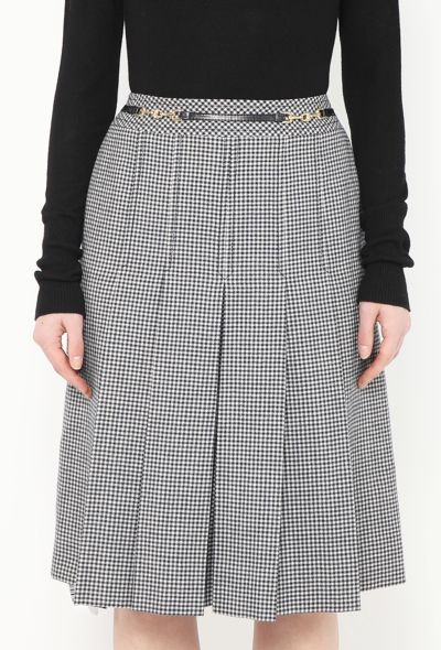 Céline '70s Triomphe Houndstooth Skirt - 2 Céline '70s Triomphe Houndstooth Skirt - 2