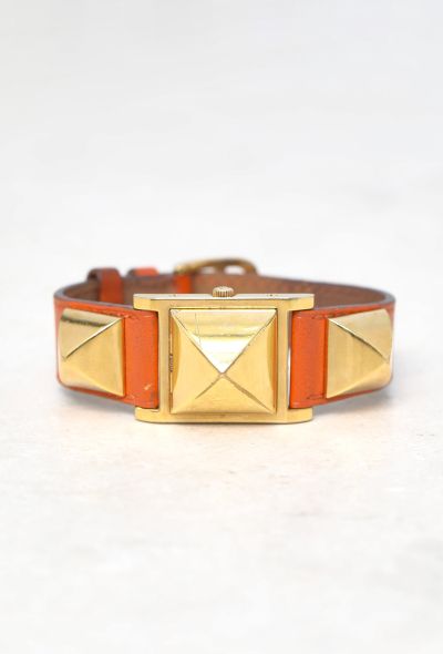 Hermès Orange Swift Médor Watch - 1 Hermès Orange Swift Médor Watch - 1