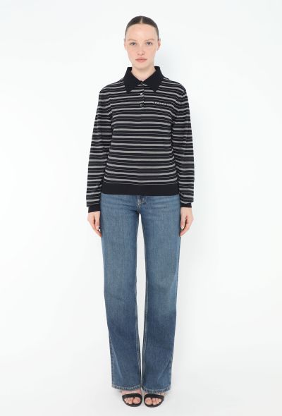 Miu Miu 2024 Striped Logo Polo Top - 2