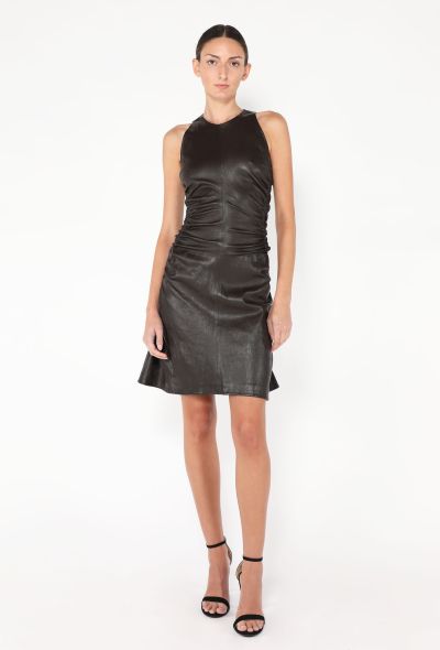 Bottega Veneta 2021 Ruched Lambskin Dress - 1