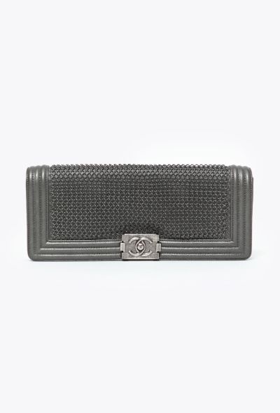 Chanel Metallic Chainmail Boy Clutch - 1