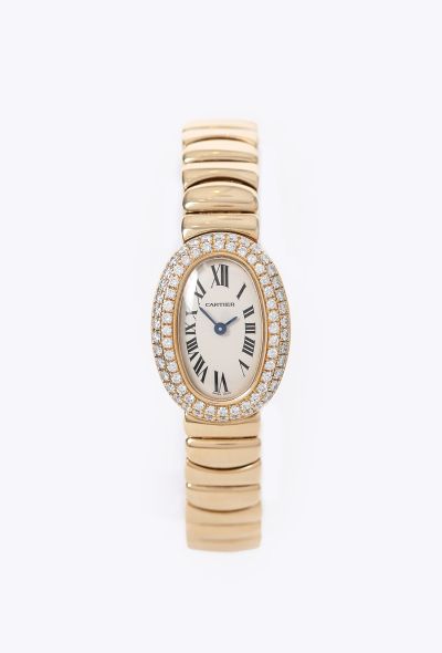 Cartier 18K Yellow Gold & Diamonds Mini Baignoire Watch - 1 Cartier 18K Yellow Gold & Diamonds Mini Baignoire Watch - 1