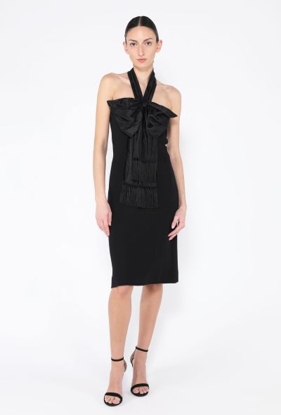 Dior 2008 Silk Tassel Bow Halter Dress - 1