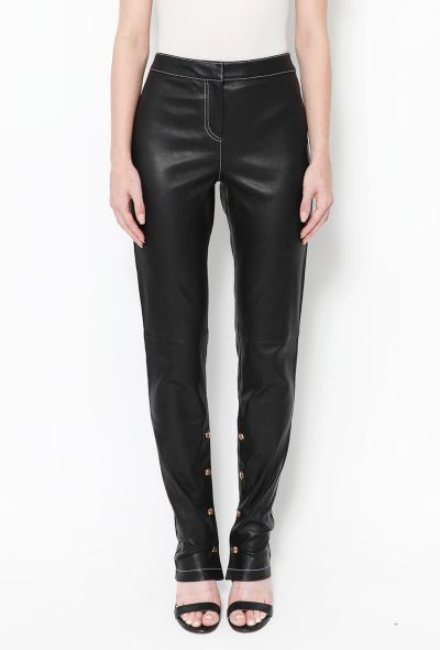                                         Leather Snap Trousers-2