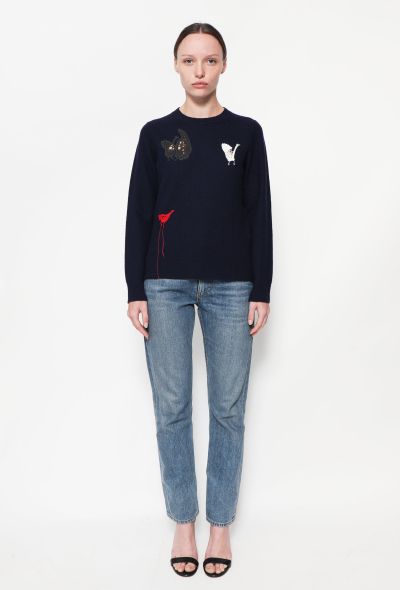 Céline Embroidered Wool Pullover - 2