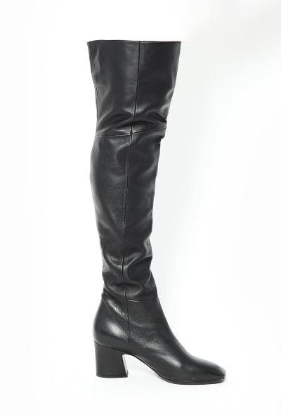                             Leather Knee Boots - 1