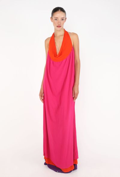 Gianni Versace Layered Silk Halter Dress, 1980s - 2