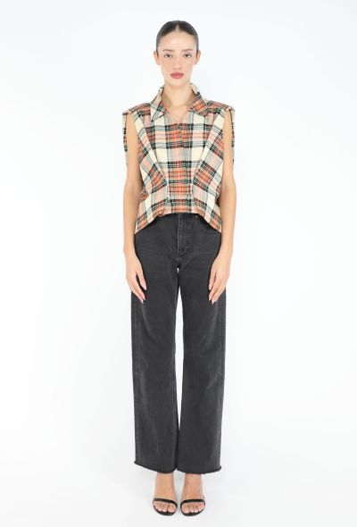 Balenciaga 2008 Tartan Peplum Vest - 1