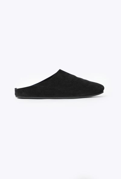 The Row Black Suede Hugo Mules - 1