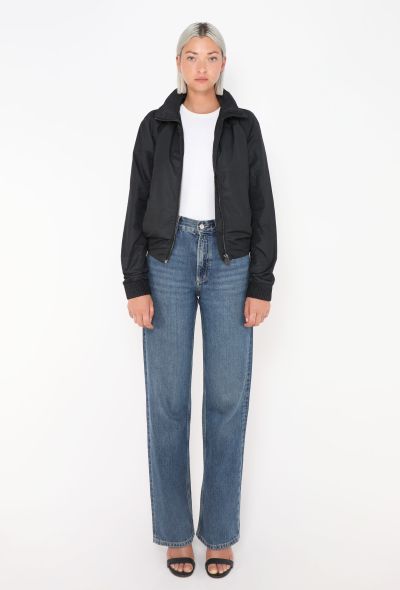 Chanel Embossed Nylon Bomber Jacket - 2 Chanel Embossed Nylon Bomber Jacket - 2