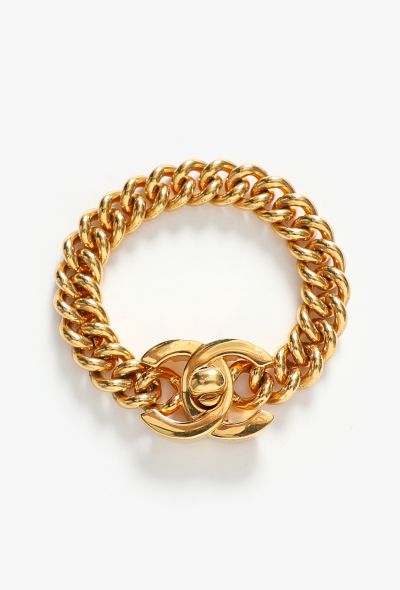 Chanel 1995 'CC' Gourmette Bracelet - 1