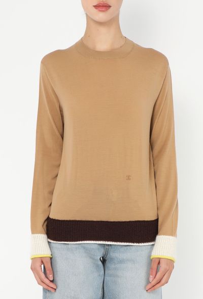 Céline Mohair Trim Triomphe Sweater - 1 Céline Mohair Trim Triomphe Sweater - 1