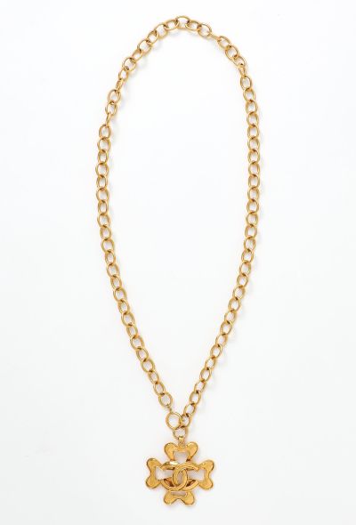 Chanel RARE 1994 'CC' Lucky Clover Necklace - 1