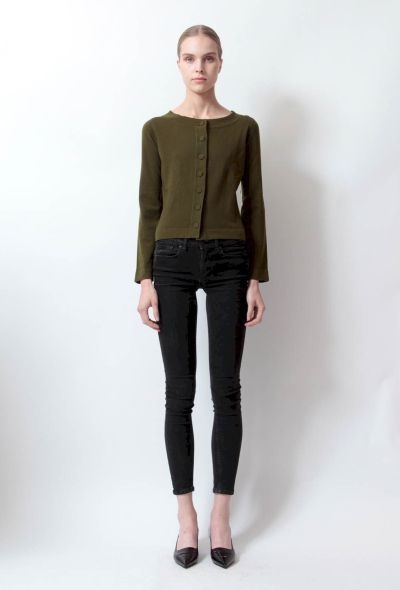 Alaïa Green Fitted Cardigan - 1 Alaïa Green Fitted Cardigan - 1