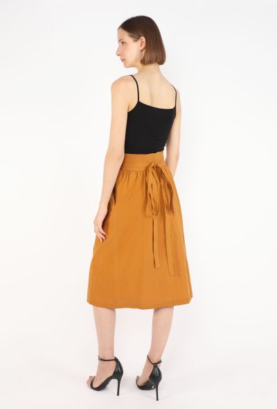 Saint Laurent Cotton Belted Wrap Skirt, 1977 - 2