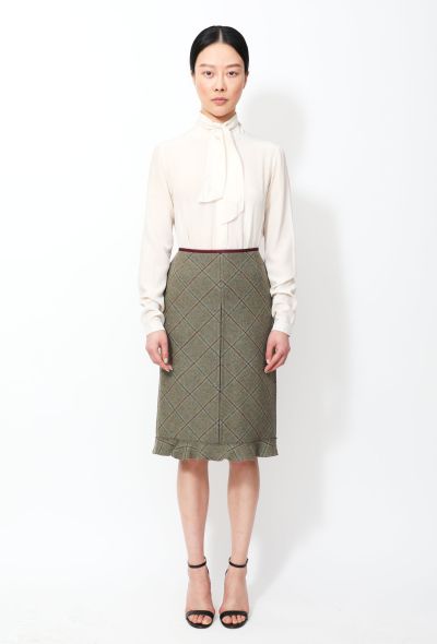                             F/W 2004 Wool Checkered Skirt - 1