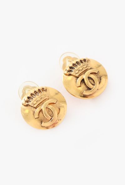 Chanel 1996 Crown 'CC' Clip Earrings - 2 Chanel 1996 Crown 'CC' Clip Earrings - 2