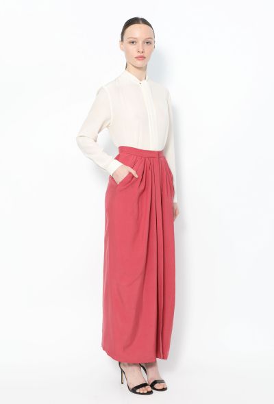                             Vintage Pleated Silk Skirt - 2