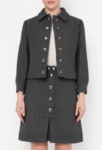 Lanvin 1960s Felted Cropped Mod Ensemble - 2