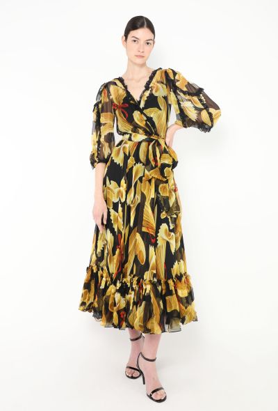 Dolce & Gabbana S/S 2017 Pasta Printed Silk Dress - 1 Dolce & Gabbana S/S 2017 Pasta Printed Silk Dress - 1