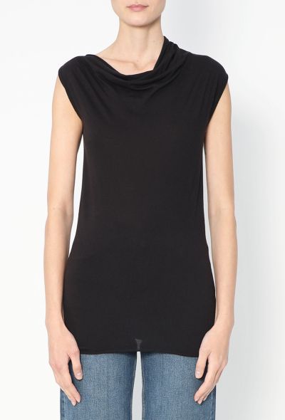Rick Owens Draped Cowl-Neck Top - 1 Rick Owens Draped Cowl-Neck Top - 1