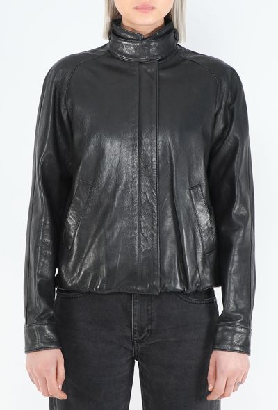 Maison Margiela 'White Label' 2007 Leather Bomber Jacket - 1
