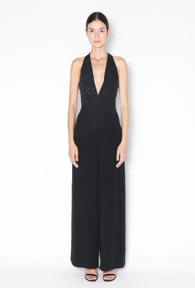 Chloé Embellished Crêpe Halter Jumpsuit - 2 Chloé Embellished Crêpe Halter Jumpsuit - 2