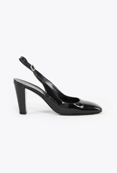 Chanel '90s Patent Leather Slingbacks - 1
