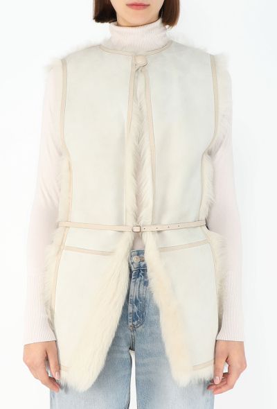 Hermès Shearling-Lined Belted Fur Vest - 1