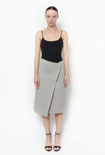                             Asymmetrical Wool Wrap Skirt - 1