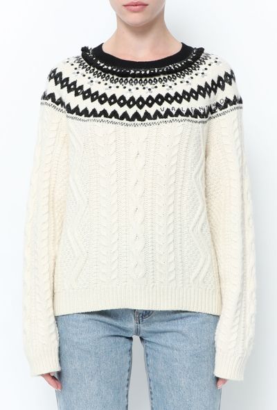 Valentino 2021 Embellished Wool Sweater - 1