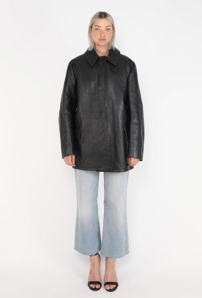 Raf Simons Leather Car Coat, S/S 2023 - 1