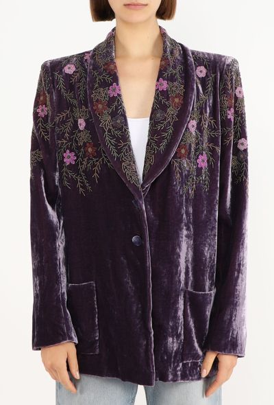 Emanuel Ungaro Beaded Velvet Blazer, Early 2000s - 1