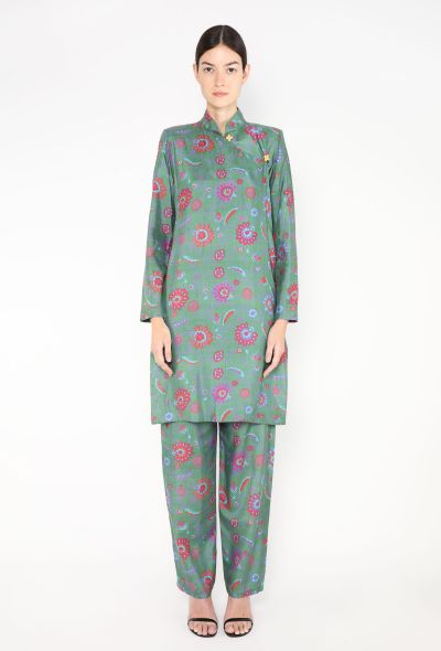 Saint Laurent F/W 1996 Silk Tunic Ensemble - 1 Saint Laurent F/W 1996 Silk Tunic Ensemble - 1