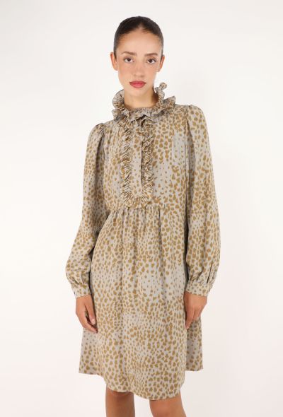 Chloé Ruffled Silk Smock Dress - 1
