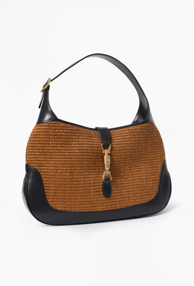 Gucci Jackie 1961 Large Raffia Shoulder Bag - 2