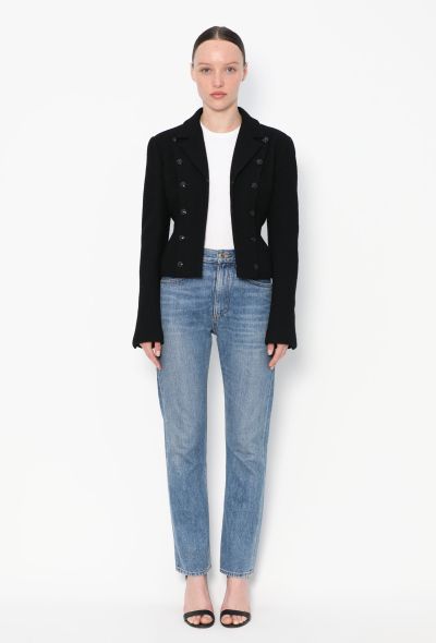 Chanel Cropped Bouclé Camélia Jacket - 2 Chanel Cropped Bouclé Camélia Jacket - 2