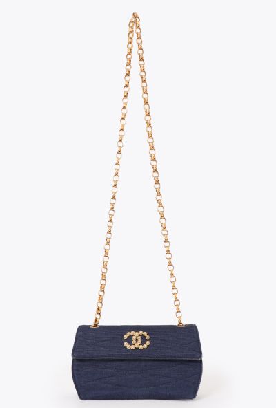 Chanel Vintage Quilted Pearl CC Flap Bag - 1