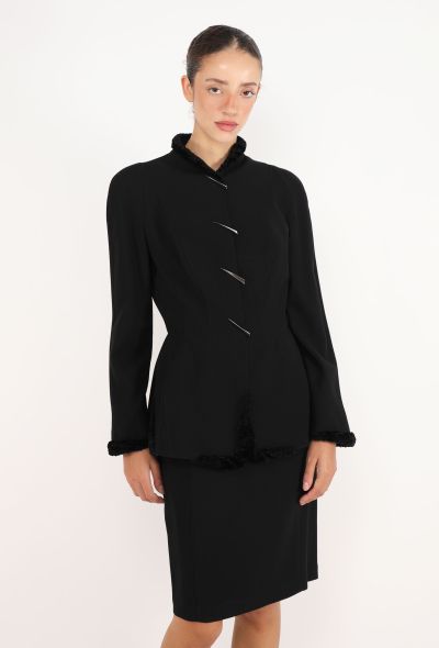 Thierry Mugler Cinched Chenille Trim Ensemble, 1997 - 1