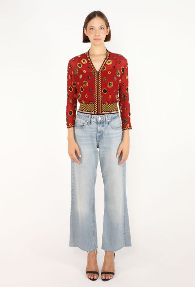 Jean Paul Gaultier Embroidered Chiffon Top, 2001 - 2