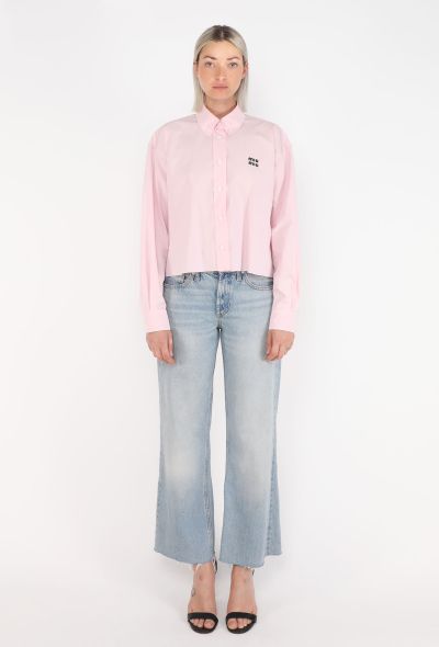 Miu Miu Hybrid Logo Cropped Shirt, 2025 - 1