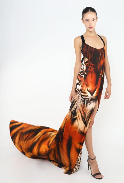 Roberto Cavalli S/S 2022 Re-Edition 2001 Tiger Gown - 1 Roberto Cavalli S/S 2022 Re-Edition 2001 Tiger Gown - 1
