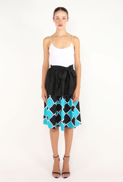 Saint Laurent Harlequin Cotton Skirt, Spring 1983 - 2