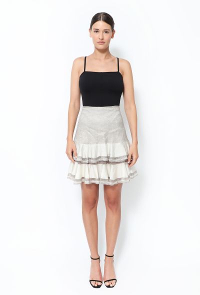 Alaïa Ruffled Woven Skirt - 1