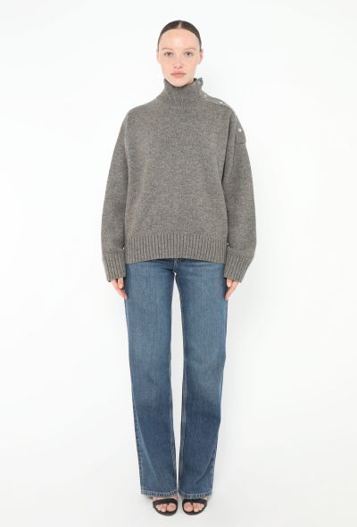 Céline Buttoned Cashmere Sweater - 2 Céline Buttoned Cashmere Sweater - 2