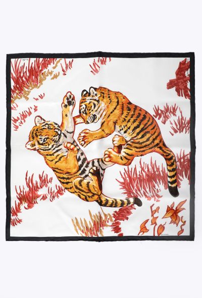 Hermès 2012 'Les Tigreaux' 45cm Pocket Scarf - 1