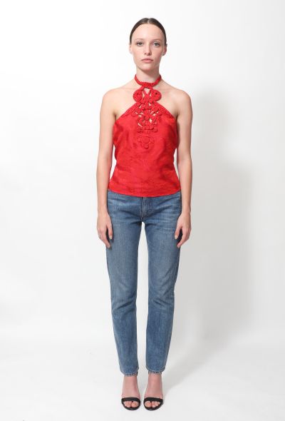                                         '97 Braided Halter Chinoiserie Top-2