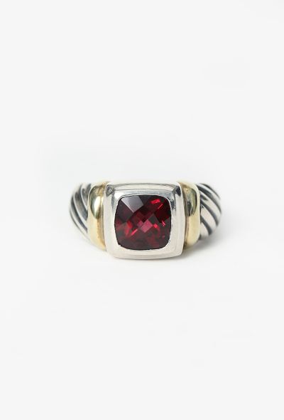 David Yurman 14K Yellow Gold & Garnet Cocktail Sterling Ring - 1