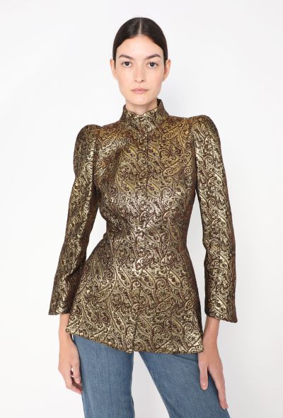 Thierry Mugler STUNNING '80s Lamé Hourglass Jacket - 1 Thierry Mugler STUNNING '80s Lamé Hourglass Jacket - 1