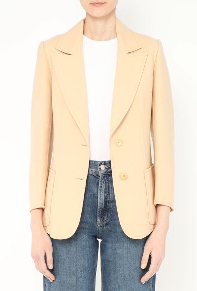 Céline Vintage Notched Twill Blazer - 1 Céline Vintage Notched Twill Blazer - 1